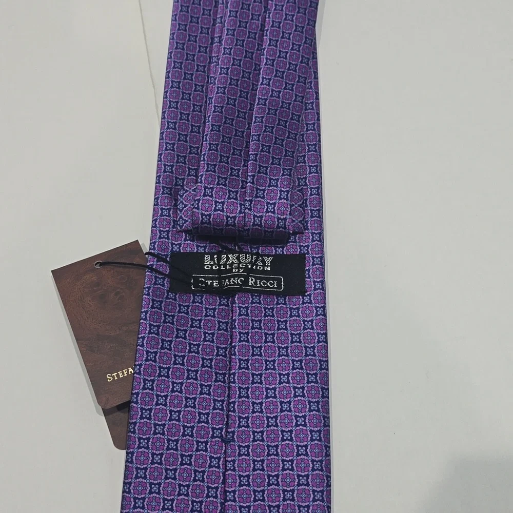 NWT ✅ Stefano Ricci Luxury Handmade Silk Tie Purple / Blue ~ CXRS-57501